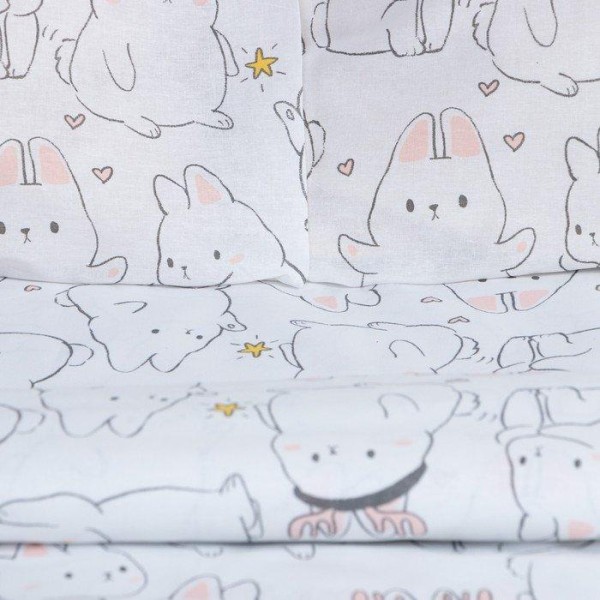 Постельное бельё Этель Дуэт Cute rabbits 143х215 см - 2 шт, 220х240 см, 70х70 см - 2 шт